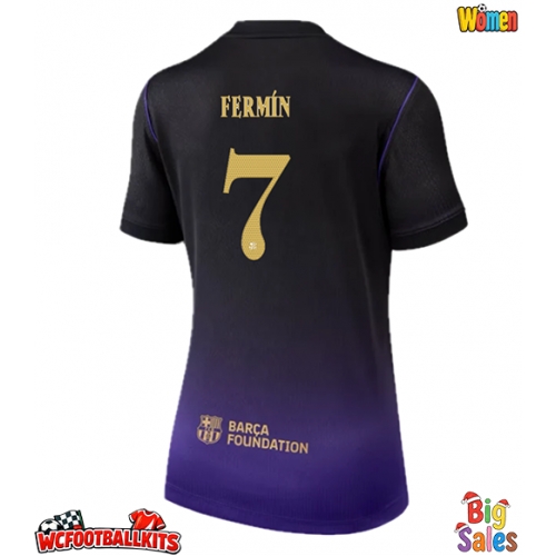 Barcelona Fermin Lopez #7 Replica Away Stadium Shirt for Women 2026-27 Short Sleeve